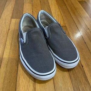 Gray slip on Vans
